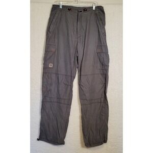 Vintage 90s Trans Nine Cargo Pants Sz L Green Adjustable Waist/Ankles Y2K 0901